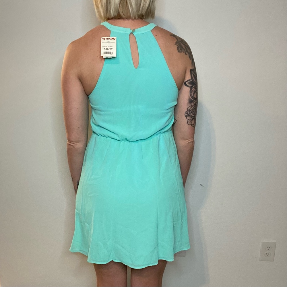 Mint green summer dress